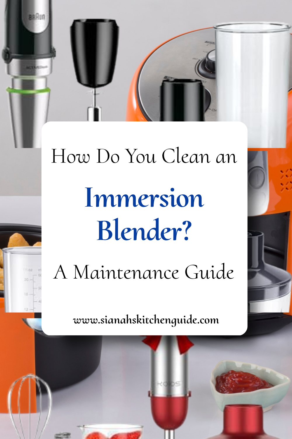 how do you clean an immersion blender