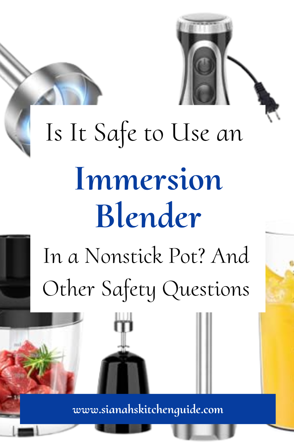 is it safe to use an immersion blender in a nonstick pot