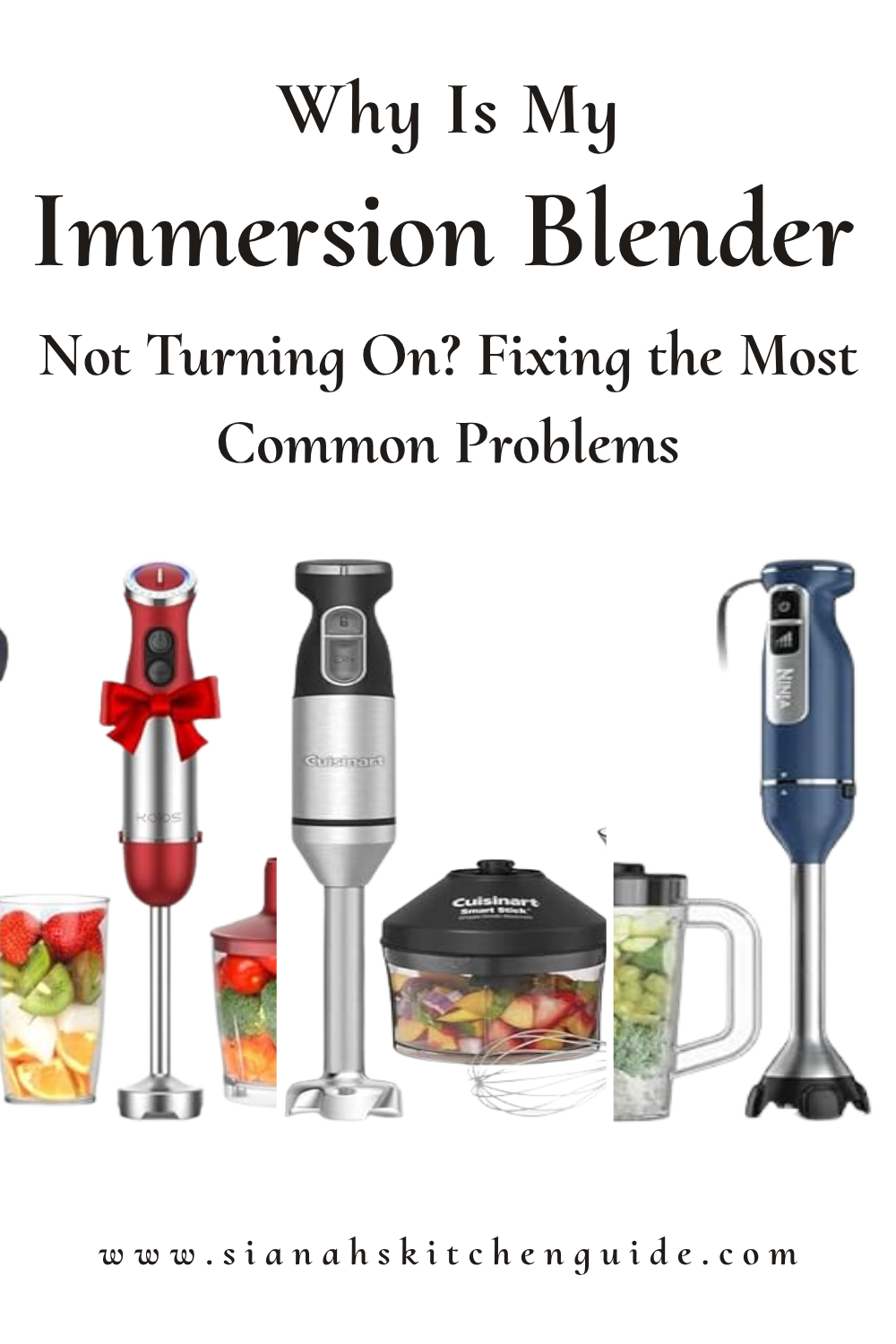 why is my immersion blender not turning on